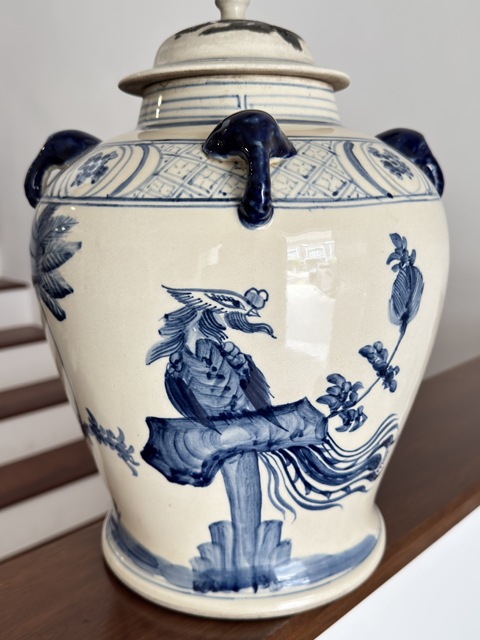 古玩陶瓷青花四系將軍罐真品鑒賞圖