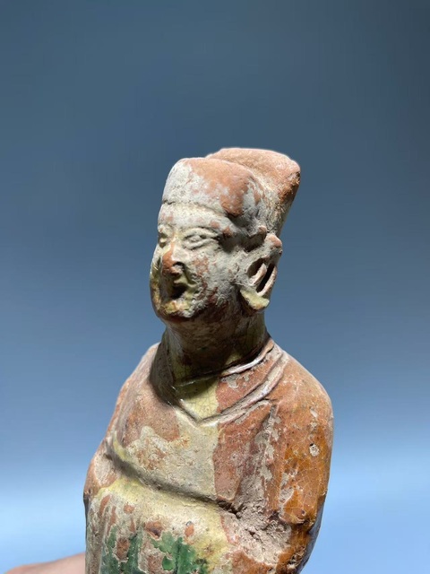 古玩陶瓷宋·紅陶彩釉文官俑,拍賣,當前價格198元