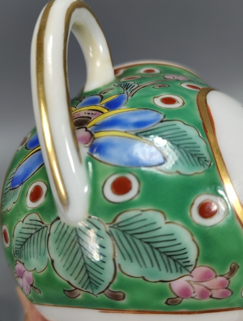 古玩陶瓷粉彩教子圖紋茶葉罐真品鑒賞圖