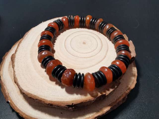 古玩玉器高古紅瑪瑙珠串拍賣,當前價格1566元
