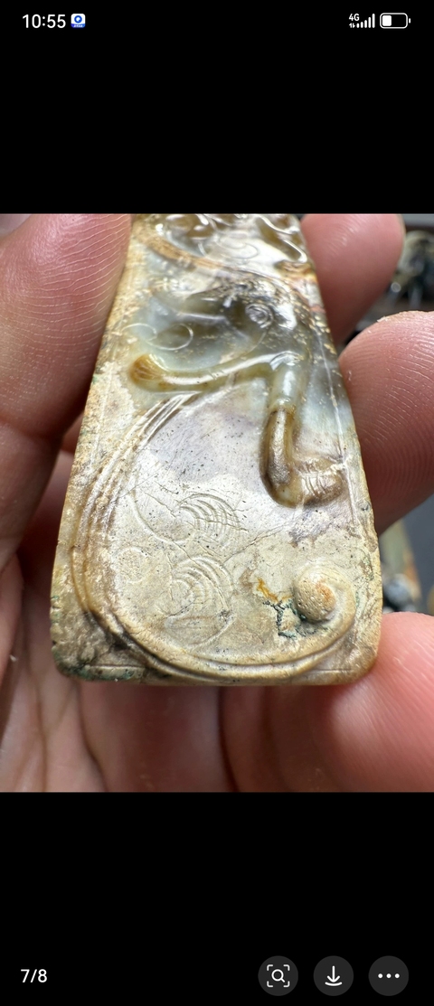 古玩玉器玉劍璏真品鑒賞圖