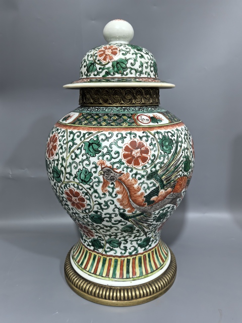 古玩陶瓷五彩將軍罐真品鑒賞圖