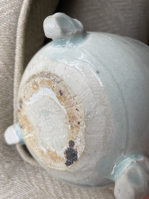 古玩陶瓷青白釉三足爐真品鑒賞圖