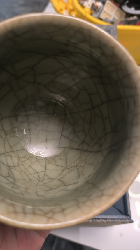 古玩陶瓷綠哥釉聞香杯真品鑒賞圖