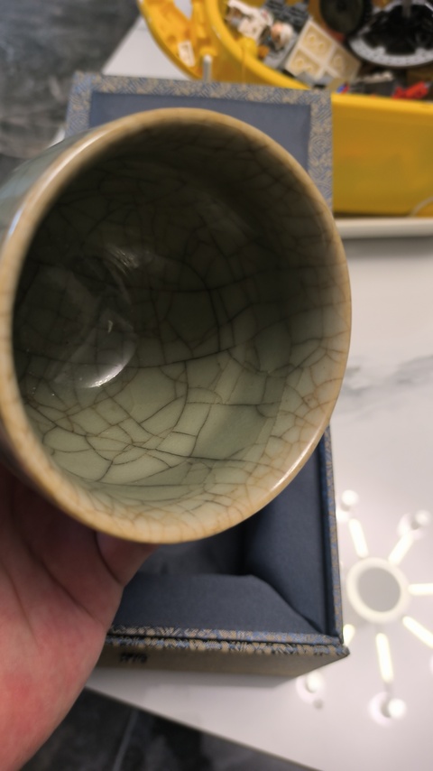 古玩陶瓷綠哥釉聞香杯真品鑒賞圖