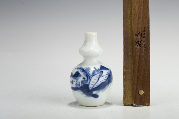 古玩陶瓷清晚·青花山水樓閣紋小葫蘆瓶
拍賣，當前價格0元