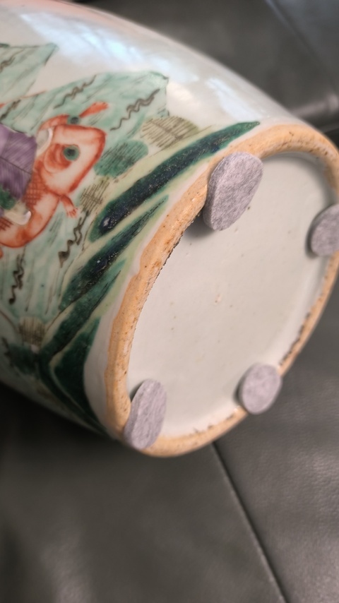 古玩陶瓷粉彩八仙人物冬瓜罐真品鑒賞圖