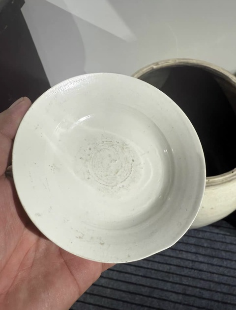 古玩陶瓷介休窯折沿盤真品鑒賞圖