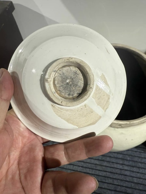 古玩陶瓷介休窯折沿盤真品鑒賞圖
