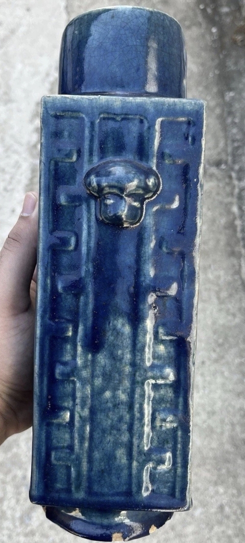 古玩陶瓷琮式瓶真品鑒賞圖