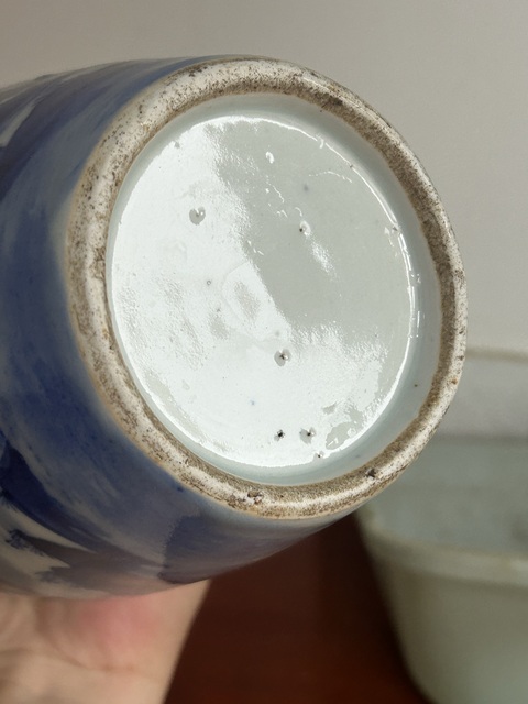古玩陶瓷人物紋青花瓶真品鑒賞圖