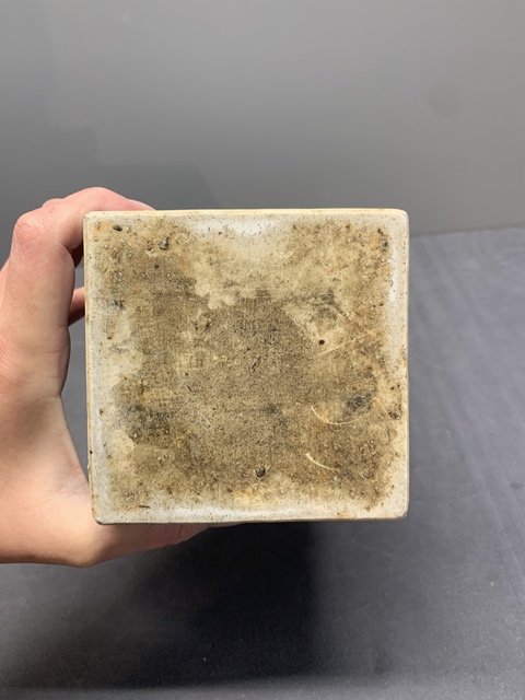 古玩陶瓷青花仕女人物四方梅瓶真品鑒賞圖