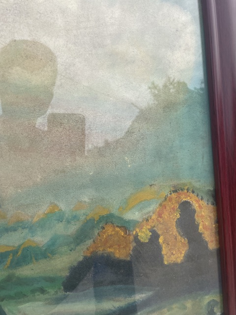 古玩雜項毛主席去安源的油畫真品鑒賞圖