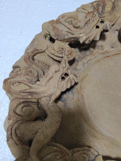 古玩雜項(xiàng)云龍紋硯真品鑒賞圖