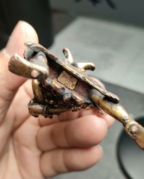 古玩銅器銅歡喜佛真品鑒賞圖