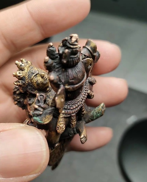 古玩銅器銅歡喜佛真品鑒賞圖