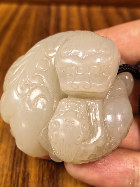 古玩玉器太獅少獅真品鑒賞圖