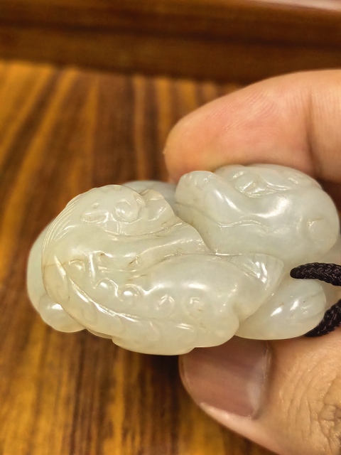古玩玉器太獅少獅真品鑒賞圖