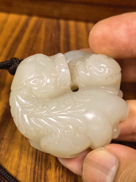 古玩玉器太獅少獅真品鑒賞圖