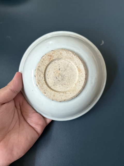 古玩陶瓷萊菔紋青花盤真品鑒賞圖