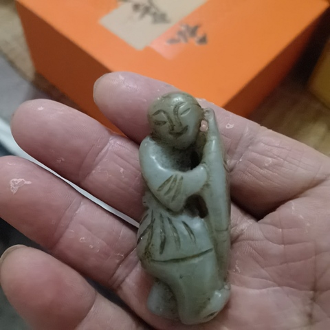 古玩玉器和田玉雕“童子”真品鑒賞圖