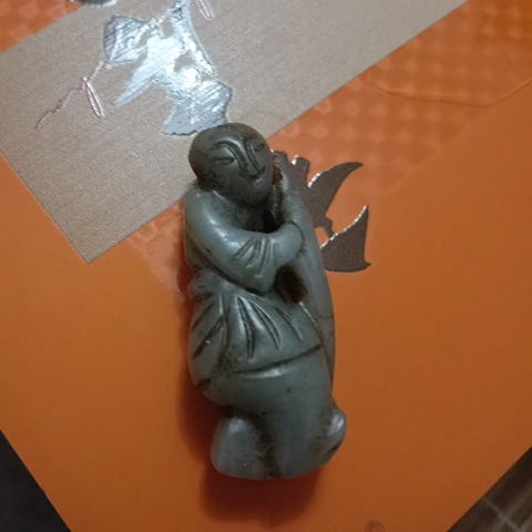 古玩玉器和田玉雕“童子”真品鑒賞圖