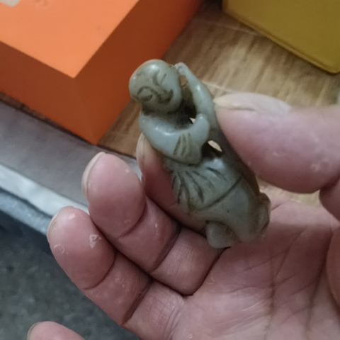 古玩玉器和田玉雕“童子”真品鑒賞圖