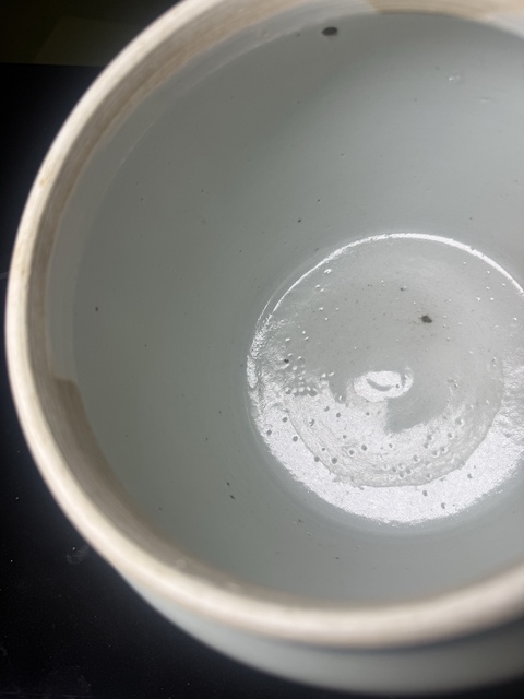 古玩陶瓷壽字紋青花四系粥罐真品鑒賞圖