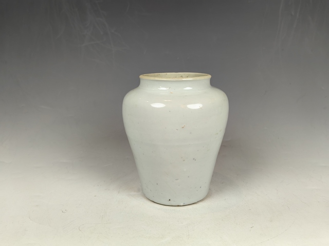 古玩陶瓷明晚甜白釉敞口瓶真品鑒賞圖