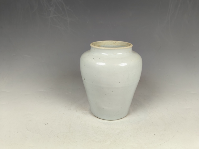 古玩陶瓷明晚甜白釉敞口瓶真品鑒賞圖