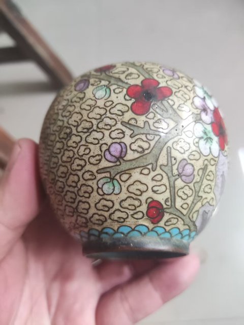 古玩雜項景泰藍小罐真品鑒賞圖