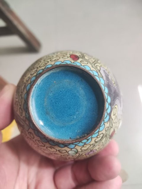 古玩雜項景泰藍小罐真品鑒賞圖