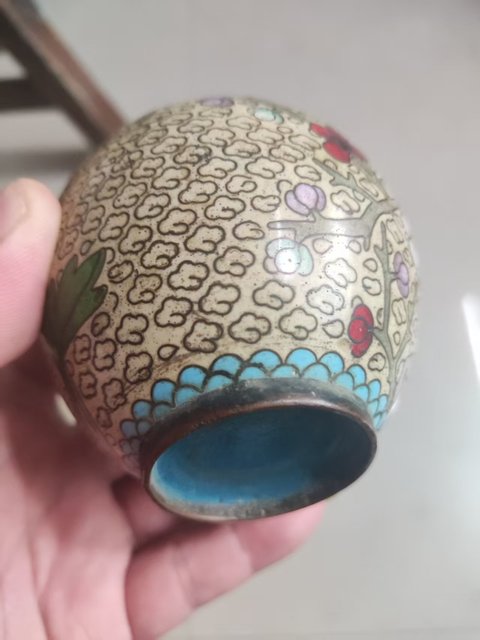 古玩雜項景泰藍小罐真品鑒賞圖