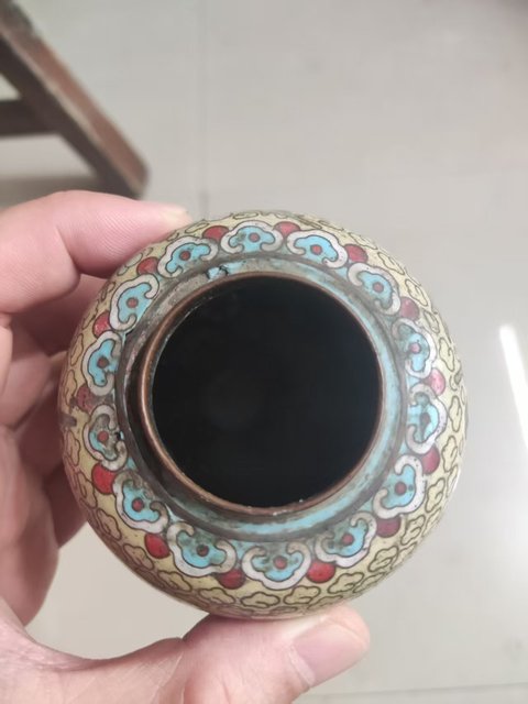 古玩雜項景泰藍小罐真品鑒賞圖