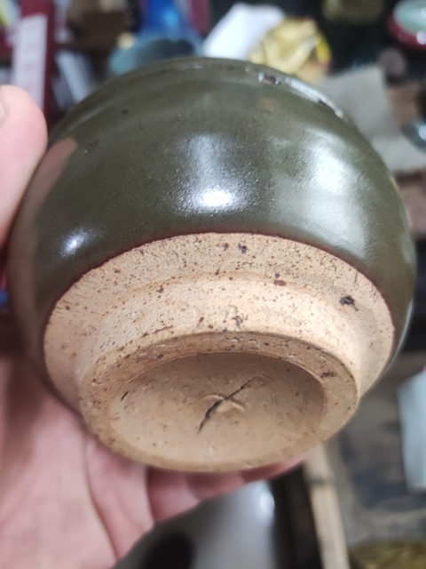 古玩陶瓷茶葉末釉香爐真品鑒賞圖