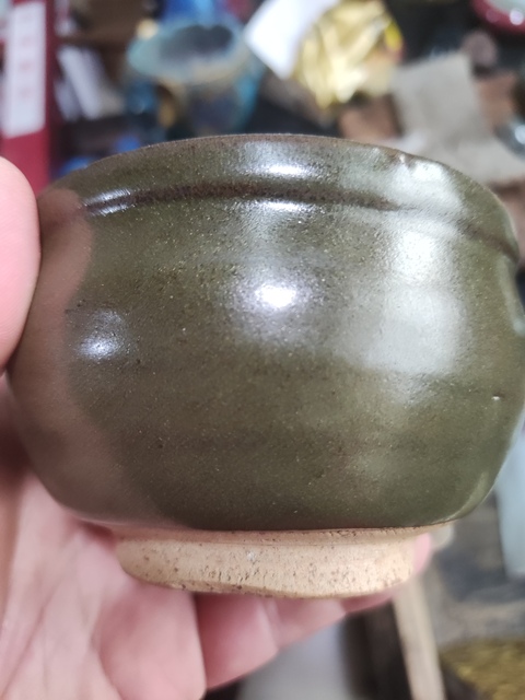 古玩陶瓷茶葉末釉香爐真品鑒賞圖