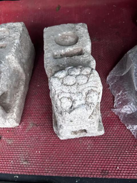 古玩雜項悶枕石獅子真品鑒賞圖