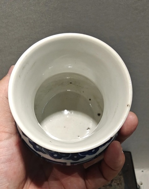 古玩陶瓷青花渣斗真品鑒賞圖