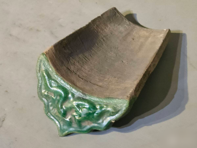 古玩陶瓷綠釉瓦當真品鑒賞圖