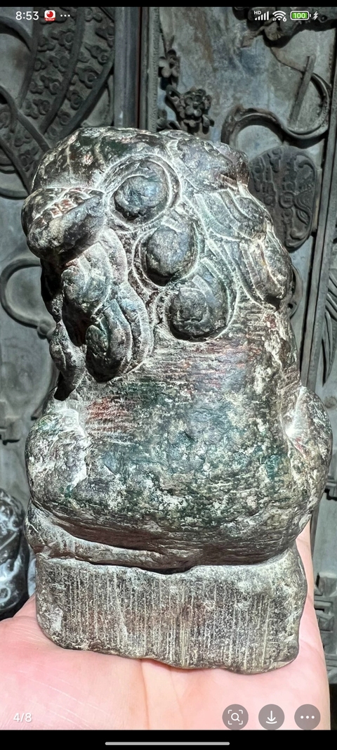 古玩雜項(xiàng)案頭獅真品鑒賞圖