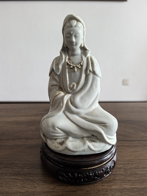 古玩陶瓷觀音塑像拍賣，當前價格398元