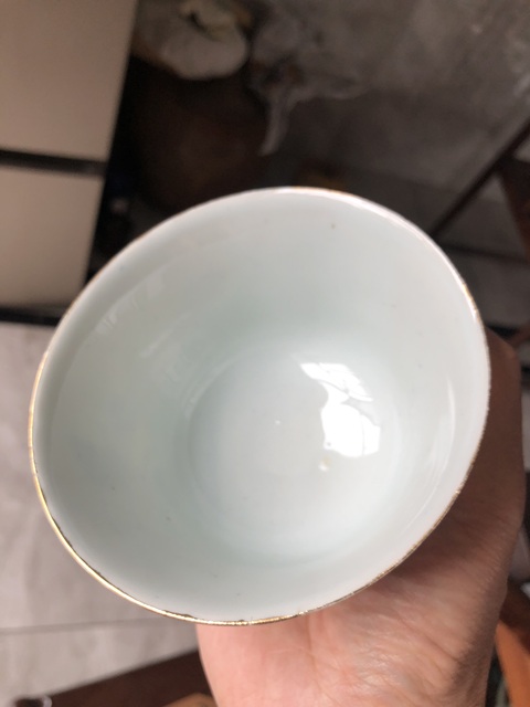 古玩陶瓷釉里五彩花卉紋杯真品鑒賞圖