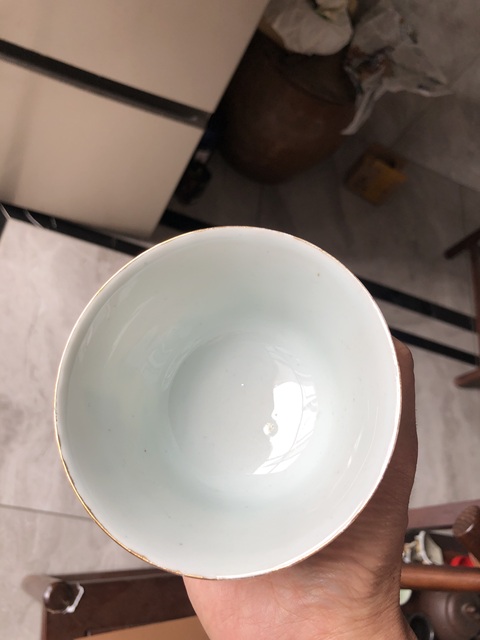 古玩陶瓷釉里五彩花卉紋杯真品鑒賞圖