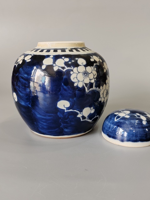 古玩陶瓷清光緒冰梅罐?大罐全品拍賣,當前價格1600元