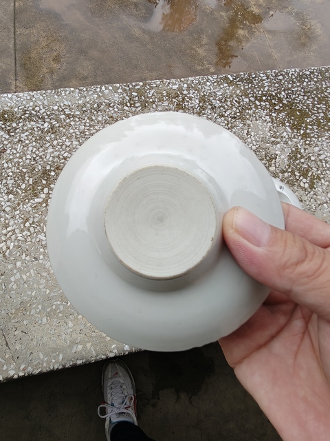 古玩陶瓷淺絳彩山水人物蓋碗真品鑒賞圖