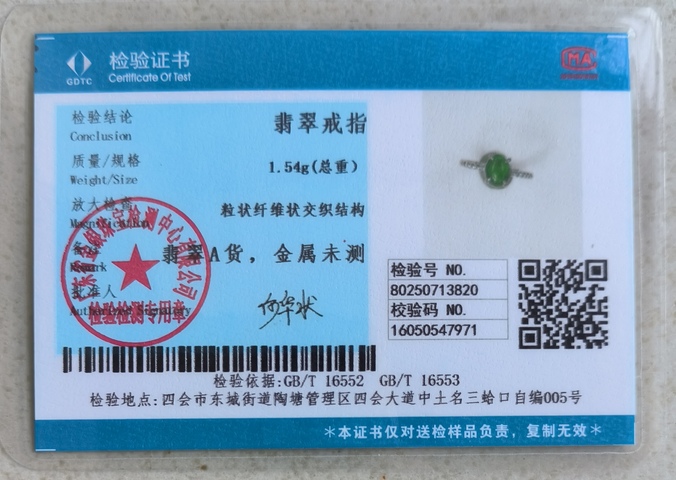 古玩玉器天然翡翠鑲嵌戒指真品鑒賞圖