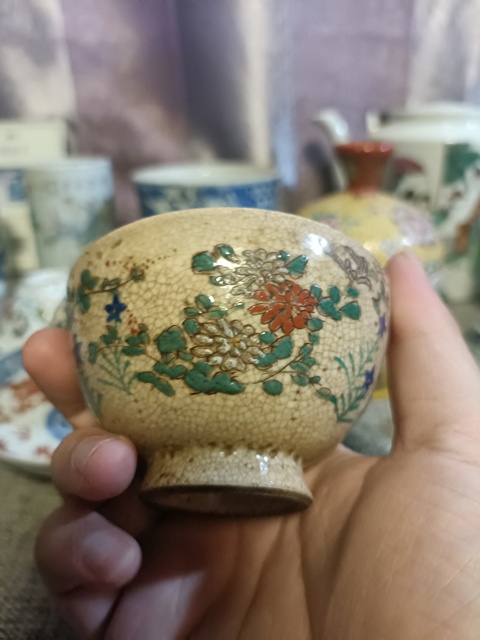 古玩陶瓷哥釉粉彩花卉紋茶園拍賣,當前價格2888元