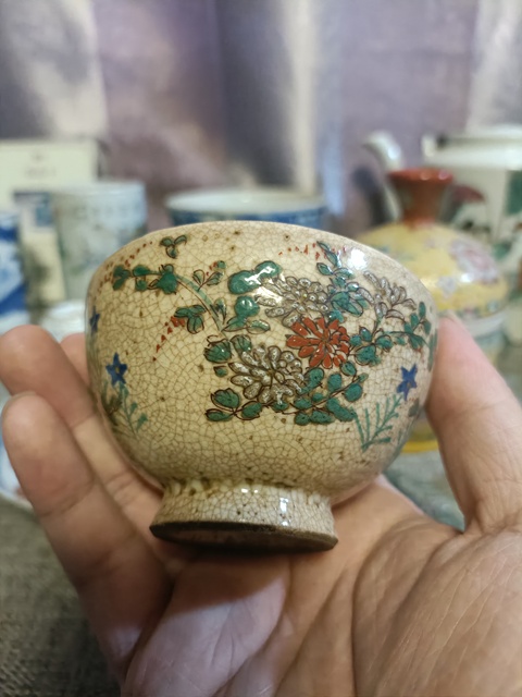 古玩陶瓷哥釉粉彩花卉紋茶園拍賣,當前價格2888元