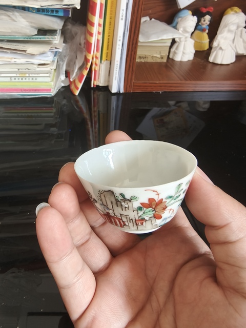 古玩陶瓷粉彩花卉紋杯拍賣,當前價格3500元
