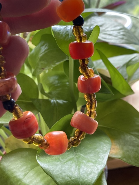 古玩玉器清代南紅瑪瑙珠串拍賣,當前價格4500元